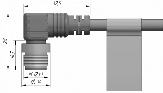 Разъем М12 с кабелем С15-12УВ-03-7
