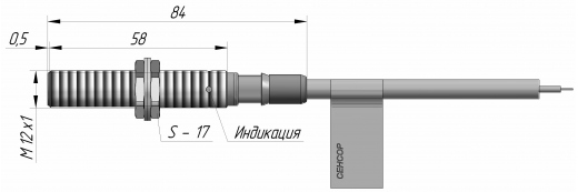 Индуктивный датчик ВБИ-М12-60С-1121-С.9