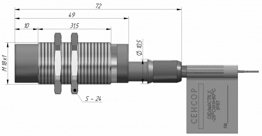 ДВИ-М18-44С-2130-Х.2 Индуктивный датчик NAMUR