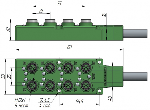 Распределительная коробка РК8-5М12У-11-3