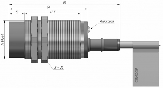Индуктивный датчик ВБИ-М30-65С-2121-С
