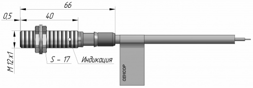 Индуктивный датчик ВБИ-М12-34С-1111-С.Ех