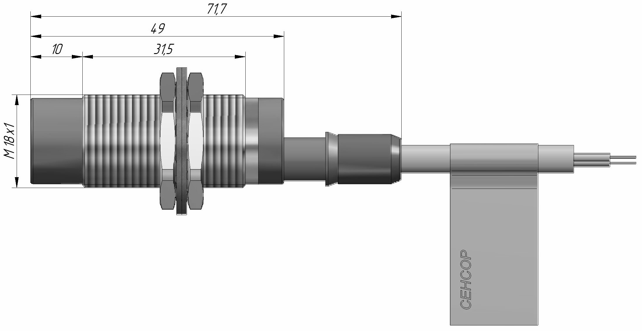 Индуктивный датчик ВБИ-М18-44С-2113-С