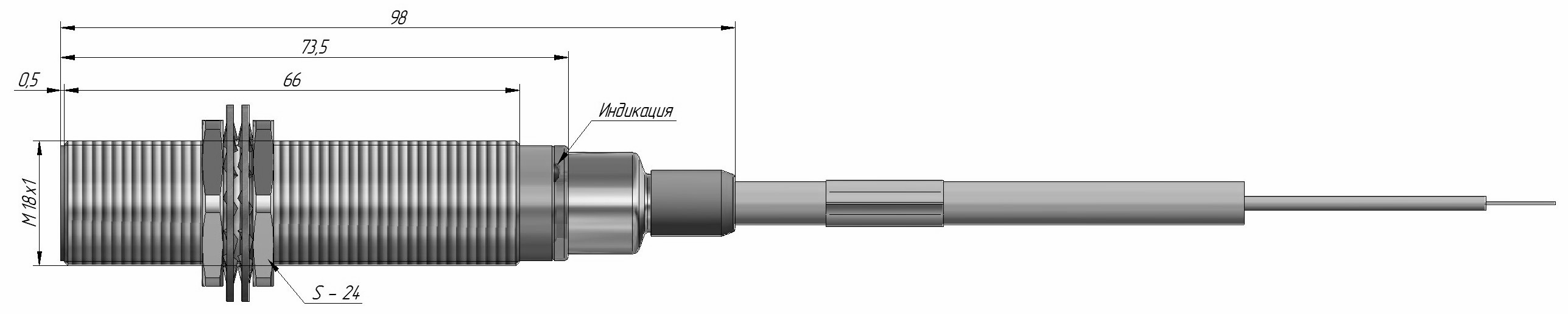 Индуктивный датчик ВБИ-М18-76В-1132-С.9