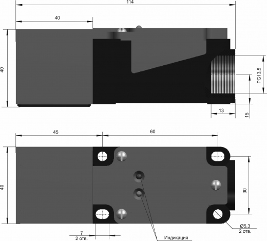 Индуктивный датчик ВБИ-П40-120К