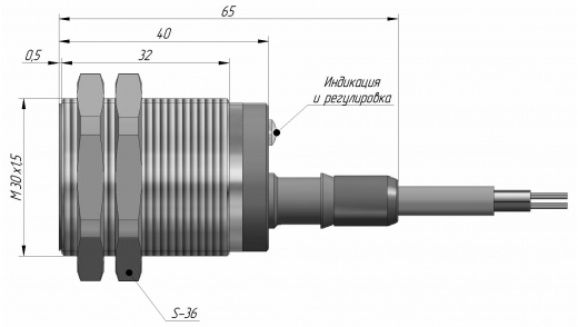 Индуктивный датчик ВБИ-М30-34С-1113-СА.51.Ех