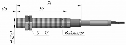 Индуктивный датчик ВБИ-М12-60В-1112-С.9