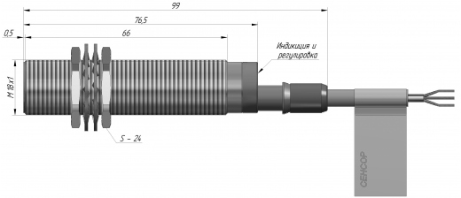 Индуктивный датчик ВБИ-М18-76С-1113-С.18