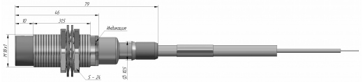 Индуктивный датчик ВБИ-М18-44С-2111-С.9.Ех