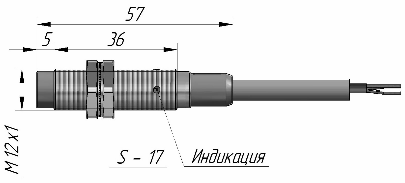 Индуктивный датчик ВБИ-М12-39В-2111-С.6