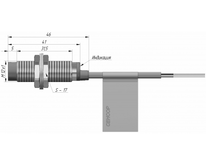 Индуктивный датчик ВБИ-М12-39У-2111-С.51.18