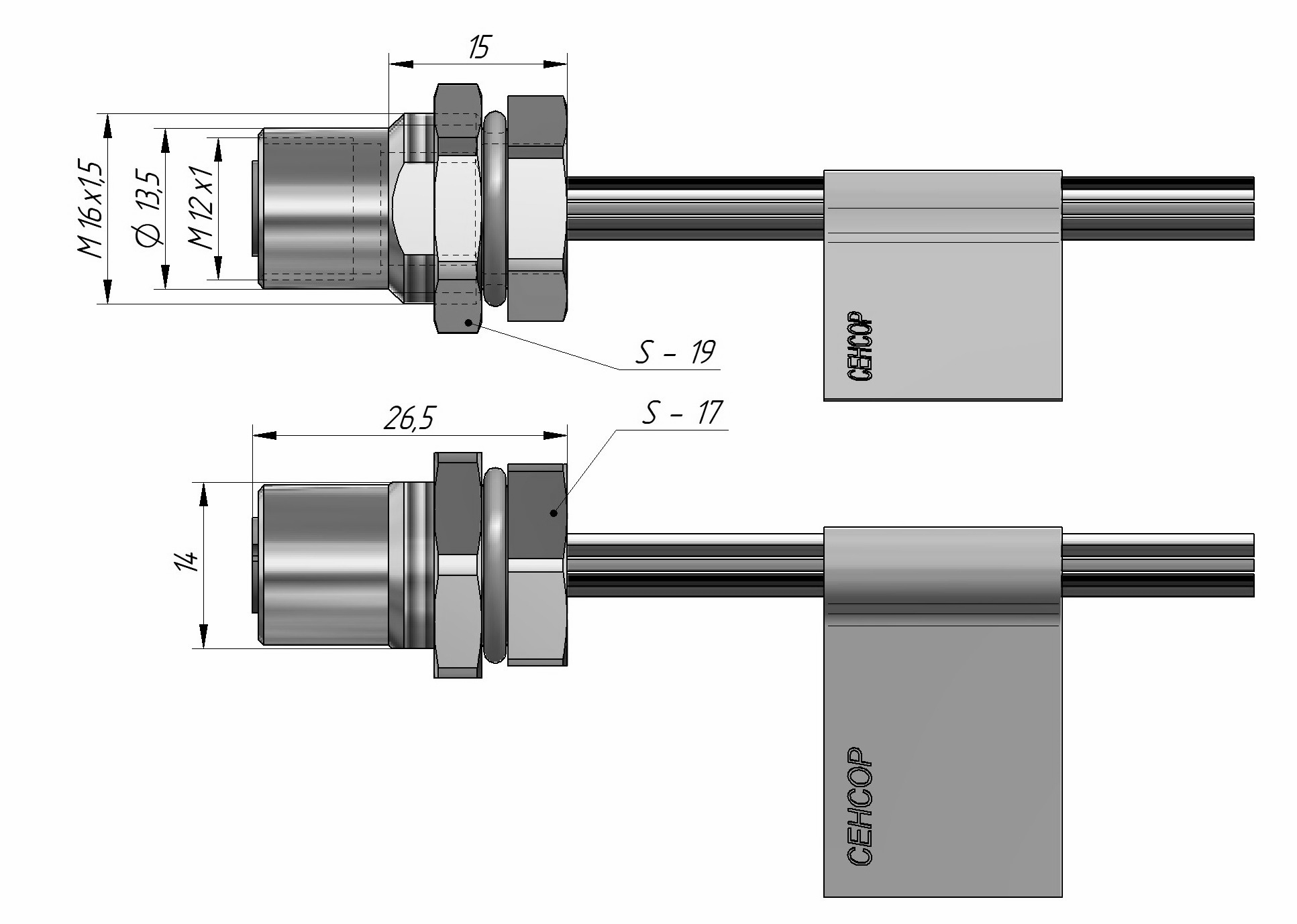 Разъем блочный Б15-12ТР.2