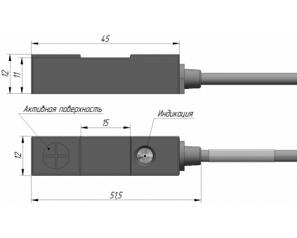 Индуктивный датчик ВБИ-П12В-45У-1112-С